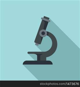 Microscope icon. Flat illustration of microscope vector icon for web design. Microscope icon, flat style