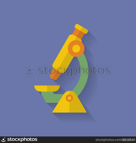 Microscope icon flat style vector image