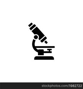 Microscope icon. Flat Vector Icon. Simple black symbol on white background. Microscope icon Flat Vector Icon