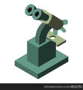 Microscope icon. Isometric illustration of microscope vector icon for web. Microscope icon, isometric style