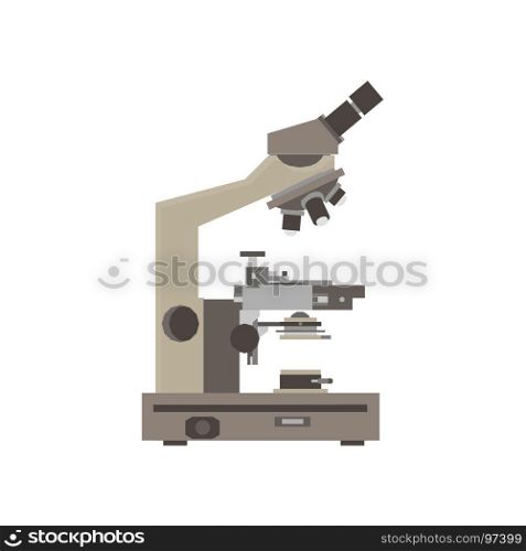 Microscope icon vector isolated science illustration symbol biology lab lens