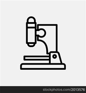 microscope icon vector line style