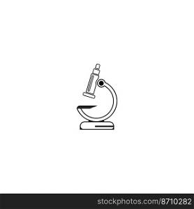 Microscope icon vector, logo design illustration and Medical.