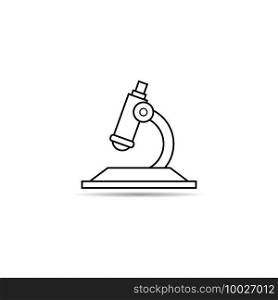 Microscope icon vector, logo design illustration and Medical background.