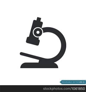 Microscope Icon Vector Template Illustration Design