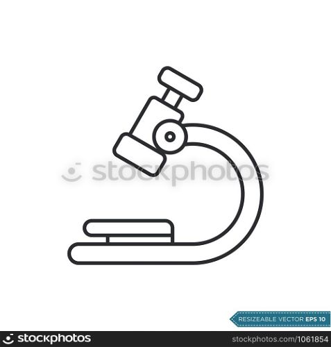 Microscope Icon Vector Template Illustration Design