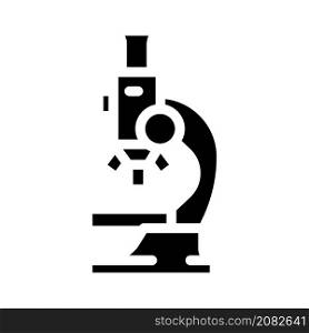 microscope laboratory tool glyph icon vector. microscope laboratory tool sign. isolated contour symbol black illustration. microscope laboratory tool glyph icon vector illustration