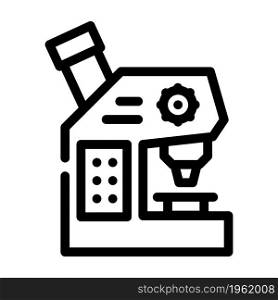 microscope laboratory tool line icon vector. microscope laboratory tool sign. isolated contour symbol black illustration. microscope laboratory tool line icon vector illustration