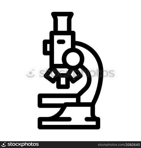 microscope laboratory tool line icon vector. microscope laboratory tool sign. isolated contour symbol black illustration. microscope laboratory tool line icon vector illustration