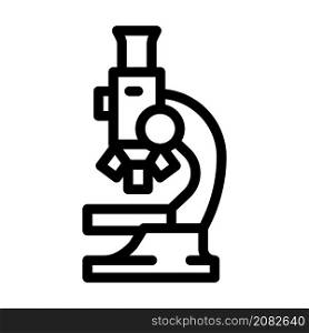 microscope laboratory tool line icon vector. microscope laboratory tool sign. isolated contour symbol black illustration. microscope laboratory tool line icon vector illustration