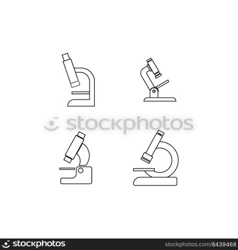 microscope logo stock vektor template