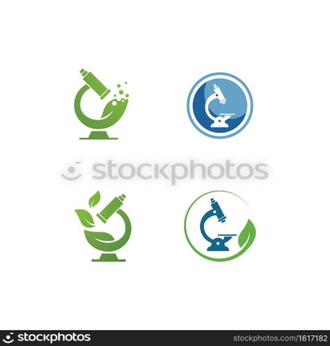 Microscope logo vector design template