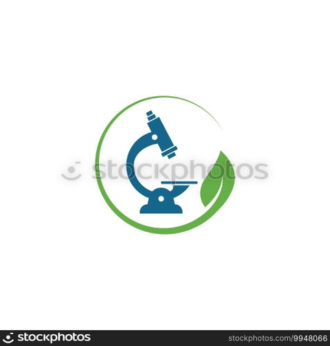 Microscope logo vector design template