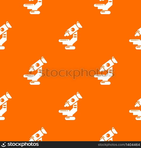 Microscope pattern vector orange for any web design best. Microscope pattern vector orange