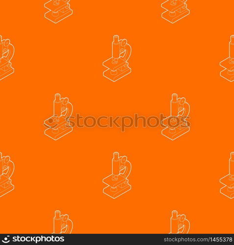 Microscope pattern vector orange for any web design best. Microscope pattern vector orange