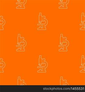 Microscope pattern vector orange for any web design best. Microscope pattern vector orange