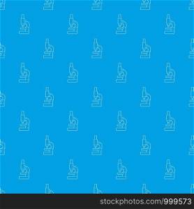 Microscope pattern vector seamless blue repeat for any use. Microscope pattern vector seamless blue