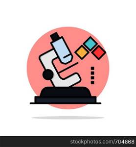Microscope, Science, Lab, Medical Abstract Circle Background Flat color Icon