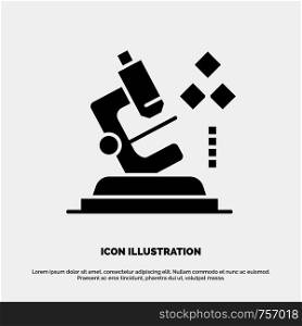 Microscope, Science, Lab, Medical solid Glyph Icon vector