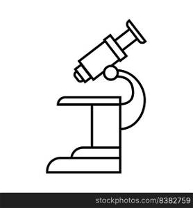 Microscope semi flat color vector object. Magnifying device. Full sized item on white. S&le examination. Microscopic analysis. Simple cartoon style illustration for web graphic design and animation. Microscope semi flat color vector object