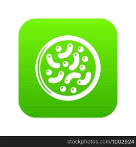Microscopic bacteria icon green vector isolated on white background. Microscopic bacteria icon green vector