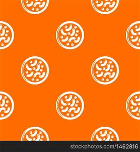 Microscopic bacteria pattern vector orange for any web design best. Microscopic bacteria pattern vector orange