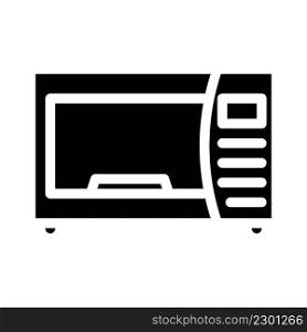 microwave electronic equipment glyph icon vector. microwave electronic equipment sign. isolated contour symbol black illustration. microwave electronic equipment glyph icon vector illustration