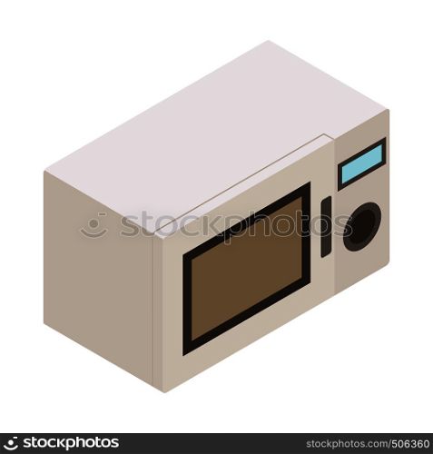 Microwave icon in isometric 3d style isolated on white background. Microwave icon, isometric 3d style