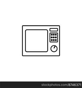 microwave icon logo vector design