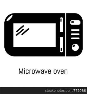 Microwave icon. Simple illustration of microwave vector icon for web. Microwave icon, simple black style