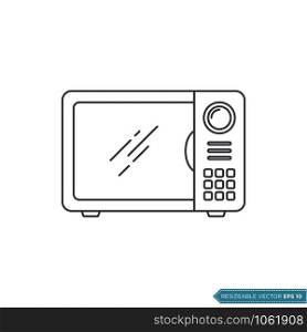 Microwave Icon Vector Template Illustration Design