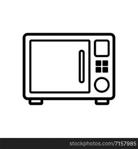 microwave - kitchen appliances icon vector design template