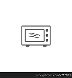 Microwave oven icon logo design template vector