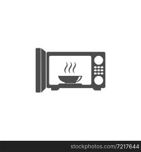Microwave oven icon logo design template vector