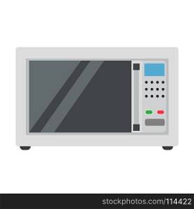 Microwave oven icon vector food cooking illustration kitchen isolated white. Symbol design equipment household background