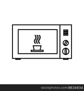 microwave oven icon vector illustration logo design