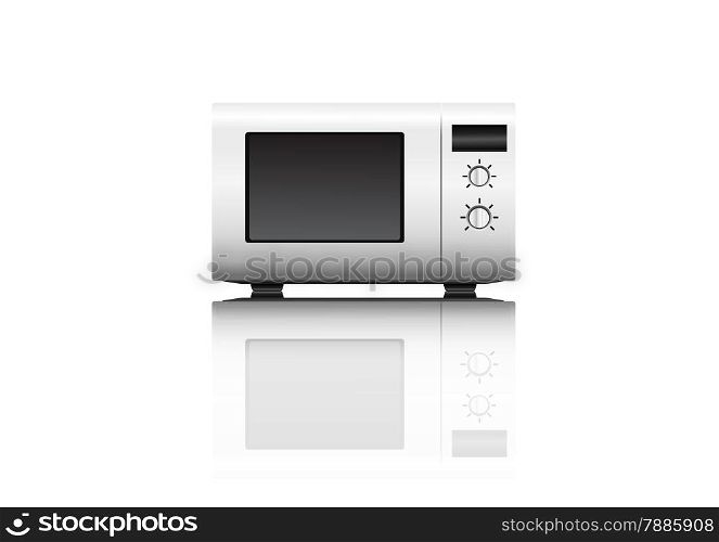 microwave oven on white, Illustration contains transparency and blending effects
