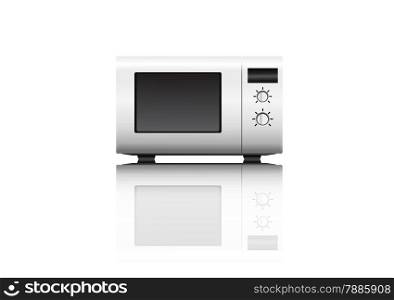 microwave oven on white, Illustration contains transparency and blending effects