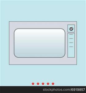 Microwave oven set icon .