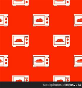 Microwave pattern repeat seamless in orange color for any design. Vector geometric illustration. Microwave pattern seamless