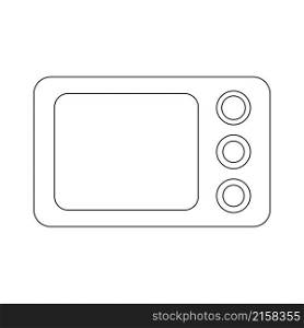 Microwave vector icon illustration flat design.