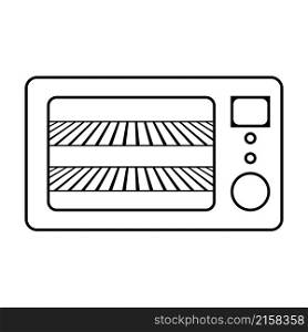 Microwave vector icon illustration flat design.