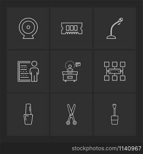 micrphone , chip , target , network , technology , icons , electronics , icon, vector, design, flat, collection, style, creative, icons , hardware ,