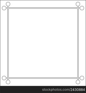 Mid century 50s frame photo border line page, vector pattern vintage simple