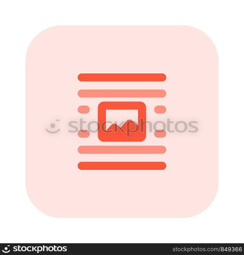 Middle center image document page-layout setting button