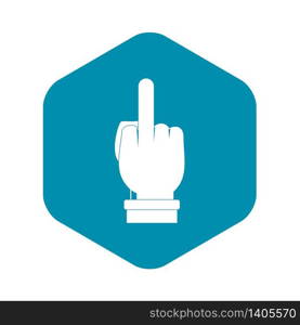 Middle finger hand sign icon. Simple illustration of middle finger hand sign vector icon for web. Middle finger hand sign icon, simple style