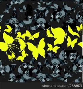 midnight butterflies pattern