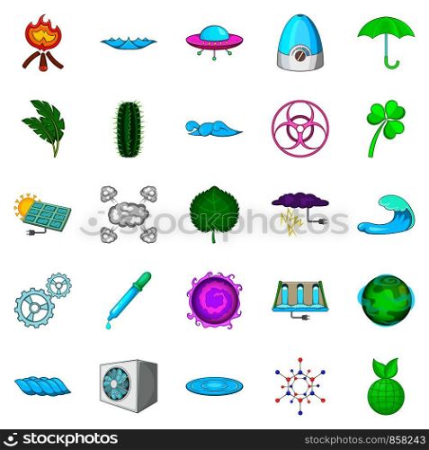 Might icons set. Cartoon set of 25 might vector icons for web isolated on white background. Might icons set, cartoon style