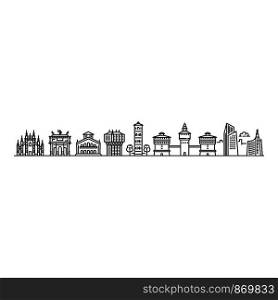 Milan panorama concept background. Outline illustration of milan panorama vector concept background for web design. Milan panorama concept background, outline style