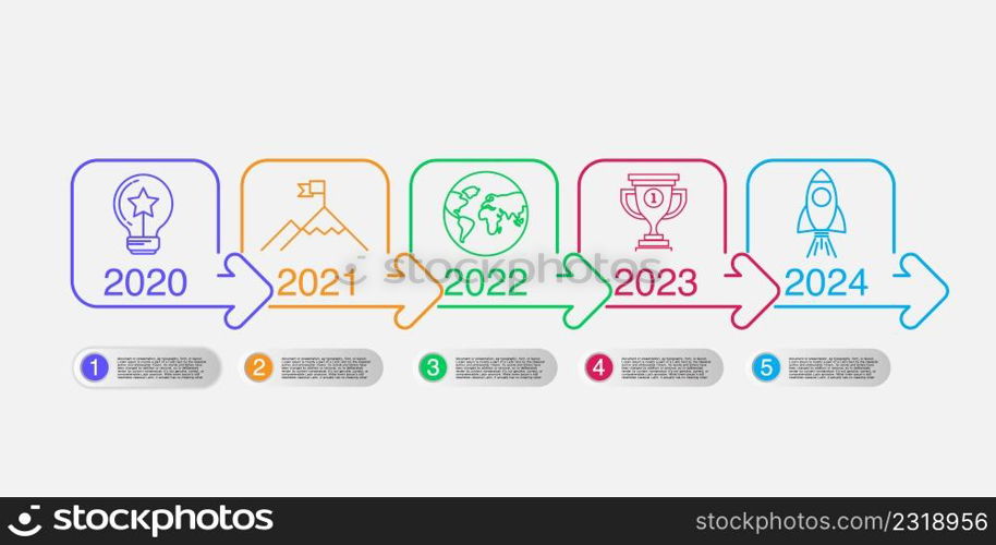 Milestone Company Timeline Roadmap Infographic Vector Illustration Report Information 2582